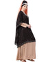 Muslimah double layer embellished Party Abaya Cream