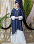 Trendy double layer embellished Party Abaya Maroon