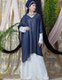 Trendy double layer embellished Party Abaya Maroon
