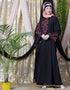 Islamic embroidered Butterfly Sleeve Party Abaya Coral