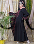 Islamic embroidered Butterfly Sleeve Party Abaya Coral