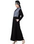 Arabic Extra contrast Jacket executive Abaya Blue