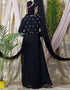 Women Hand embroidered Party Abaya Black