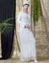 Trendy Full Hand Embroidered White Wedding Abaya White