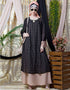 Muslim double layer hand embroidered Party abaya Cream
