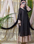Muslim double layer hand embroidered Party abaya Cream