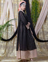 Muslim double layer hand embroidered Party abaya Cream