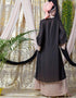 Muslim double layer hand embroidered Party abaya Cream