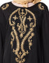 Muslimah Extra Long wings Sleeve embroidered Party abaya Gold