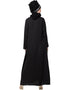 Modern front embroidered Zip at neck Nida Abaya Red