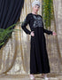 Chic Embroidered Party Abaya Silver