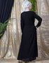 Chic Embroidered Party Abaya Silver