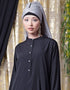 Muslim Front Open Daily Wear Abaya Black