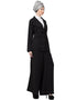 Islamic Executive Two Piece Contemporary Coat Pant Cum Abaya Black