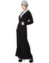 Islamic Executive Two Piece Contemporary Coat Pant Cum Abaya Black