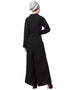 Islamic Executive Two Piece Contemporary Coat Pant Cum Abaya Black