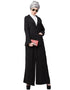 Islamic Executive Two Piece Contemporary Coat Pant Cum Abaya Black