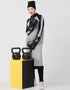 Arabic Contrast Knits Sports Abaya With Legging Grey