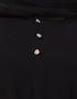 Muslim Contrast Piping at Sleeve Casual Abaya Black