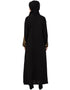 Muslimah Golden Triangle Lace at Sleeve Casual Abaya Black