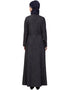 Women Patch Pocket Denim Abaya Black