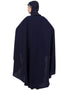 Muslim Silver Zari Embroidered Irani Nida Kaftan Navy Blue