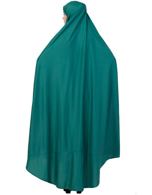 Modern Extra Nose Piece Head To Toe Free Size Jilbab Green