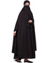 Muslim Extra Nose Piece Head To Toe Free Size Jilbab Black
