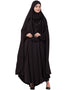Muslim Extra Nose Piece Head To Toe Free Size Jilbab Black