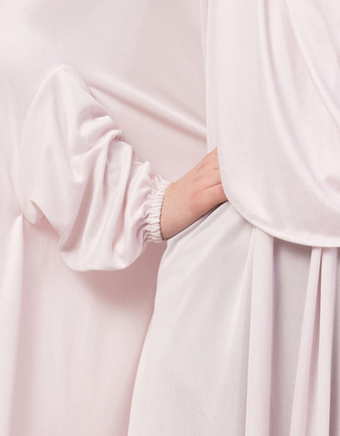 Modest Extra Nose Piece Head To Toe Free Size Jilbab Light Pink