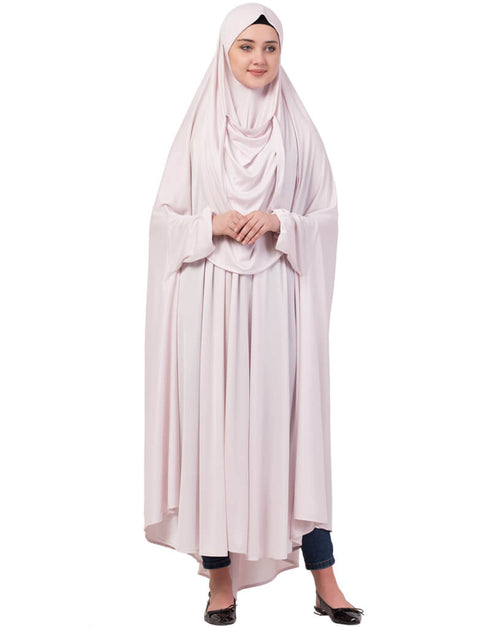 Modest Extra Nose Piece Head To Toe Free Size Jilbab Light Pink