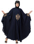 Muslimah Center Embroidered Irani Kaftan Navy Blue