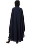 Muslimah Center Embroidered Irani Kaftan Navy Blue