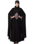 Chic Center Embroidered Irani Kaftan Black