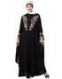 Muslim Neck Embroidered Irani Kaftan Black