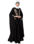 Muslim Neck Embroidered Irani Kaftan Black