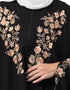 Muslim Neck Embroidered Irani Kaftan Black