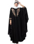 Muslim Neck Embroidered Irani Kaftan Black