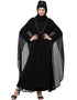 Muslimah Dabble layer kaftan cum Abaya Black