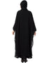 Muslimah Dabble layer kaftan cum Abaya Black