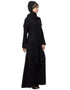 Islamic Two Piece Front and Back fully Beaded Party Abaya Black