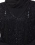 Islamic Two Piece Front and Back fully Beaded Party Abaya Black