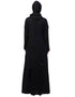 Islamic Two Piece Front and Back fully Beaded Party Abaya Black