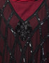 Arabic Two Piece Diamond cut fully Beaded Front and Back Party Abaya Black
