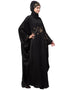 Trendy Hand work across front Antique Brass embroidery Nida Kaftan Black