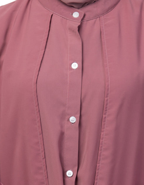 Dubai Extra Jacket and frill at bottom front open Abaya Pink