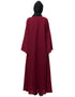 Women Side Resham Embroidery Bell sleeve A line Abaya Maroon