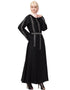 Muslimah Full Embroiodered Hand embroidery A line Abaya Black