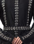 Muslimah Full Embroiodered Hand embroidery A line Abaya Black