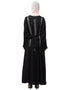 Muslimah Full Embroiodered Hand embroidery A line Abaya Black